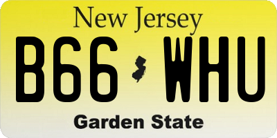 NJ license plate B66WHU