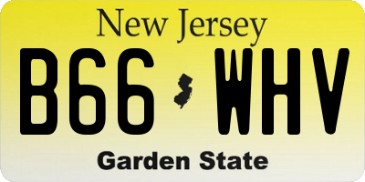 NJ license plate B66WHV