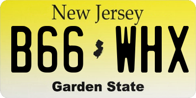 NJ license plate B66WHX