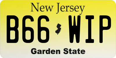 NJ license plate B66WIP