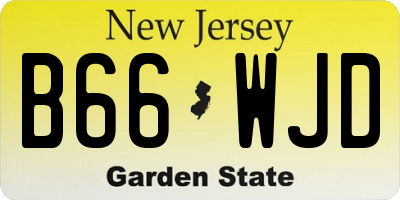 NJ license plate B66WJD