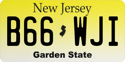 NJ license plate B66WJI
