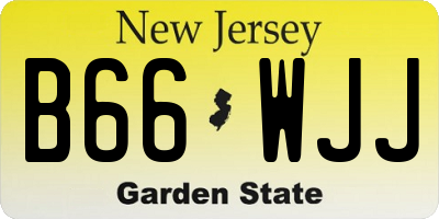 NJ license plate B66WJJ