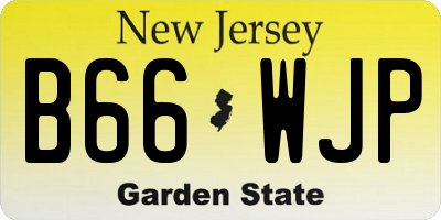 NJ license plate B66WJP