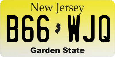 NJ license plate B66WJQ