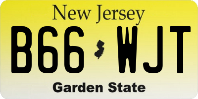 NJ license plate B66WJT