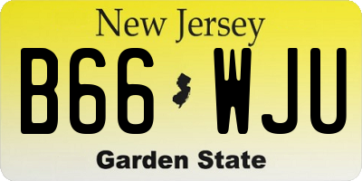 NJ license plate B66WJU