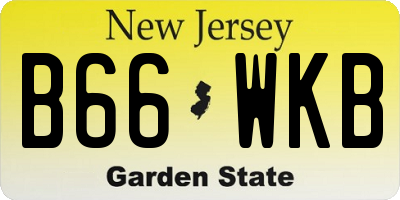 NJ license plate B66WKB