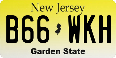 NJ license plate B66WKH