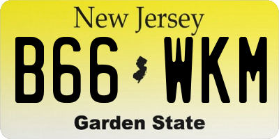 NJ license plate B66WKM