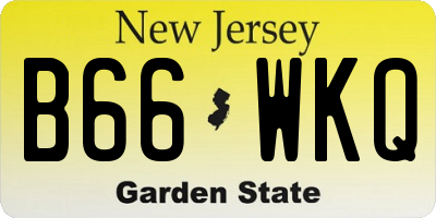 NJ license plate B66WKQ