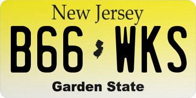 NJ license plate B66WKS