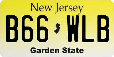 NJ license plate B66WLB