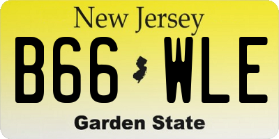 NJ license plate B66WLE