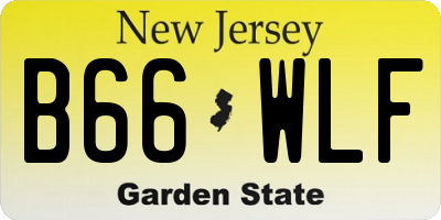 NJ license plate B66WLF