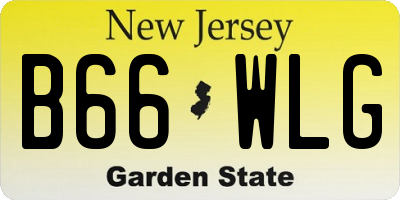 NJ license plate B66WLG