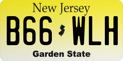 NJ license plate B66WLH