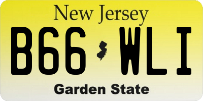 NJ license plate B66WLI