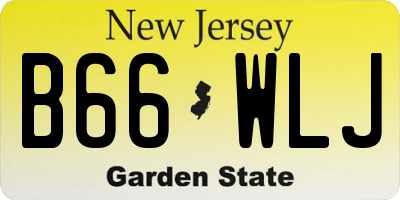NJ license plate B66WLJ