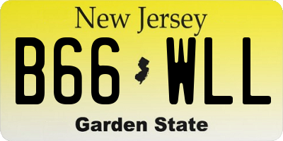 NJ license plate B66WLL