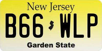 NJ license plate B66WLP