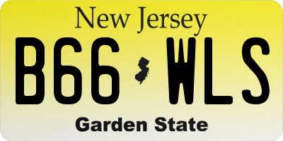 NJ license plate B66WLS