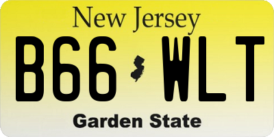 NJ license plate B66WLT