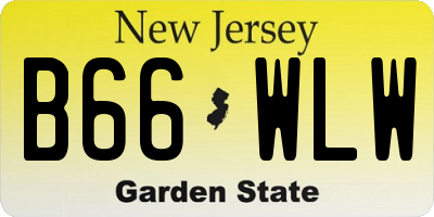 NJ license plate B66WLW