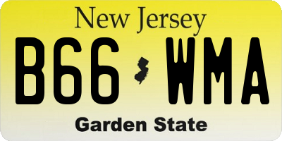 NJ license plate B66WMA