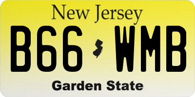 NJ license plate B66WMB