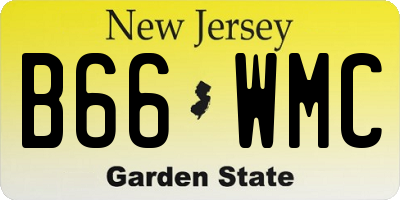 NJ license plate B66WMC