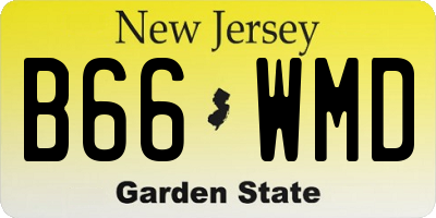 NJ license plate B66WMD