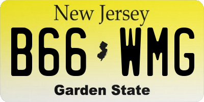 NJ license plate B66WMG