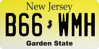 NJ license plate B66WMH