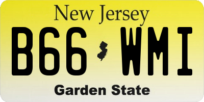 NJ license plate B66WMI