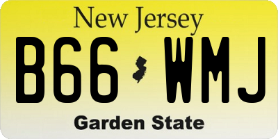 NJ license plate B66WMJ