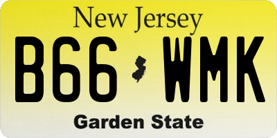 NJ license plate B66WMK