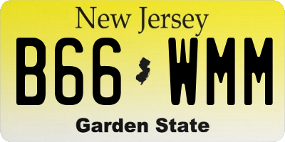 NJ license plate B66WMM