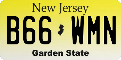 NJ license plate B66WMN