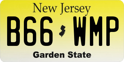 NJ license plate B66WMP