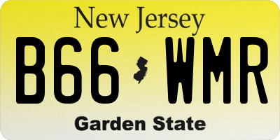 NJ license plate B66WMR