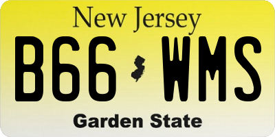 NJ license plate B66WMS