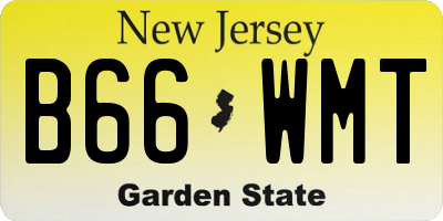 NJ license plate B66WMT
