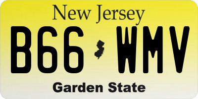NJ license plate B66WMV