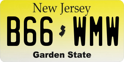 NJ license plate B66WMW