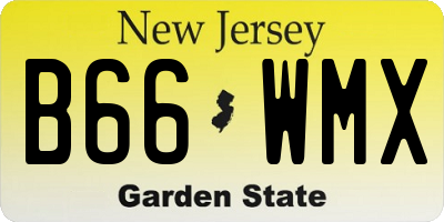 NJ license plate B66WMX