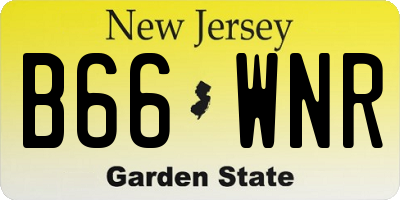 NJ license plate B66WNR