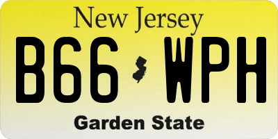 NJ license plate B66WPH