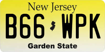NJ license plate B66WPK