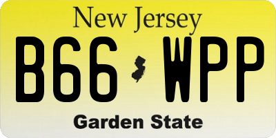 NJ license plate B66WPP